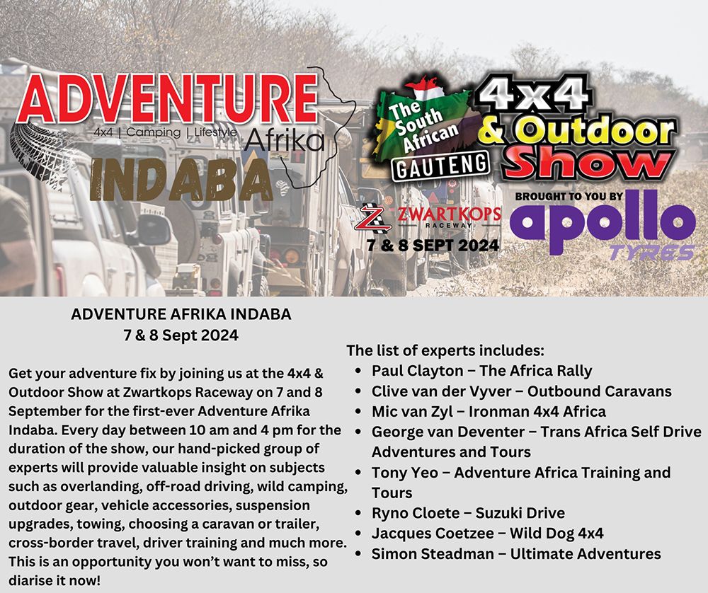 Adventure Africa Indaba at 4x4 Outdoor Show Gauteng